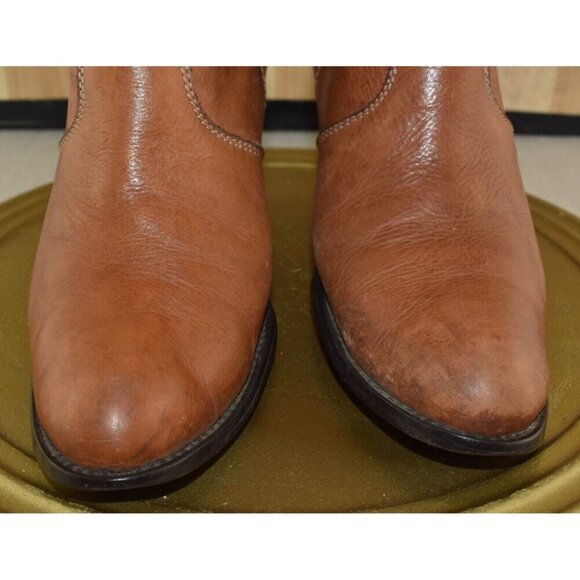 🌹Davos Gomma Womens Tall Riding  Brown Leather Made In Italy Boots Size 9 - Picture 4 of 12